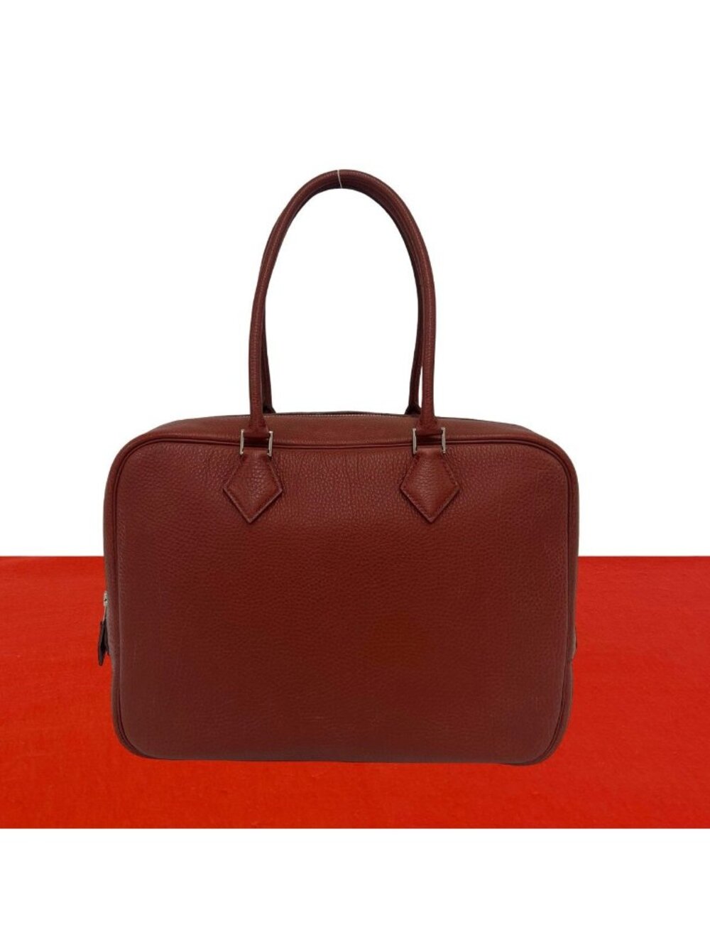 Hermes Plume 32 Togo Leather Shoulder Bag Cuible Brown